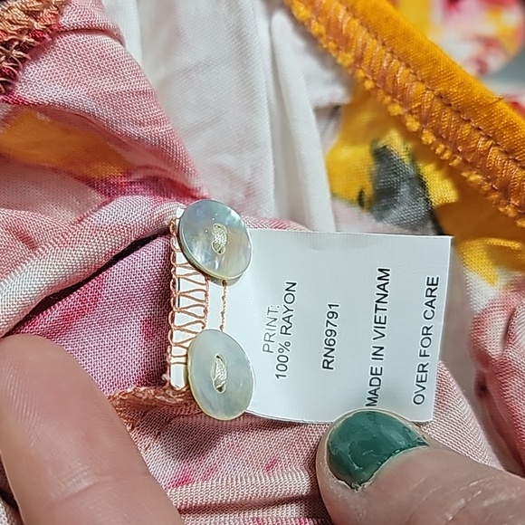 Anthropologie Fig and Flower Floral Blouse | Women's Size Small - Picture 7 of 7